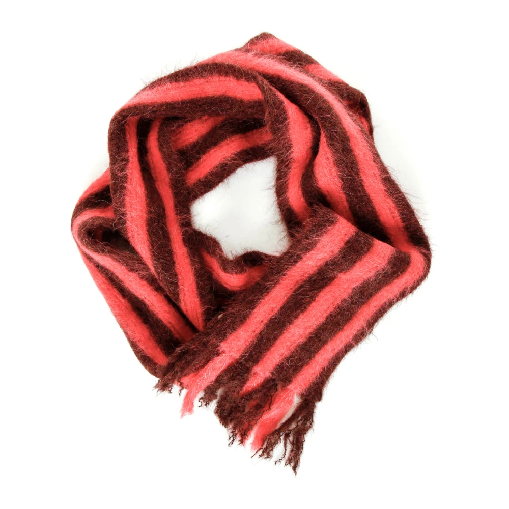 American vintage Sjaal met Franjes Brown Unisex