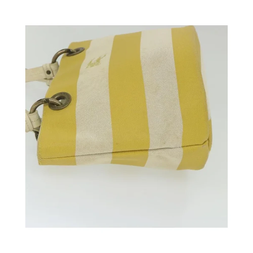 Burberry Vintage Pre-owned Canvas handbags Yellow Dames
