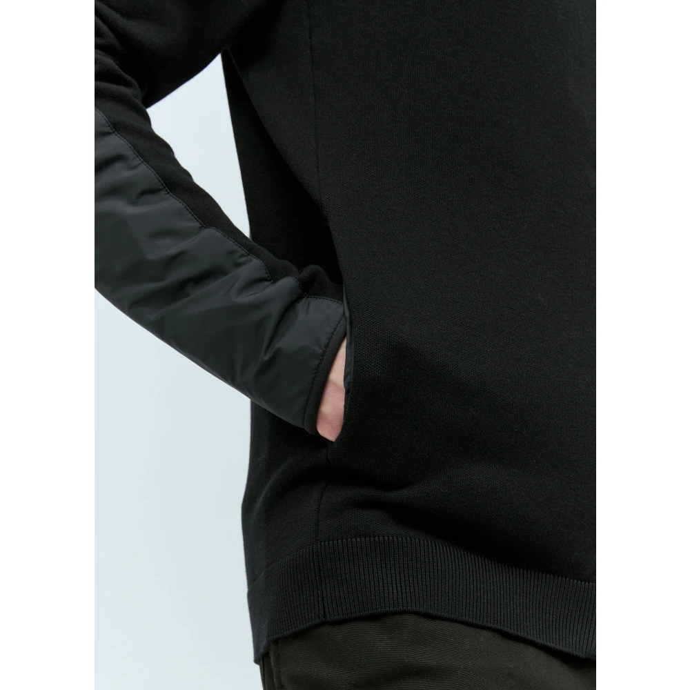 Moncler Tech Panel Zip-Up Sweatshirt Black Heren