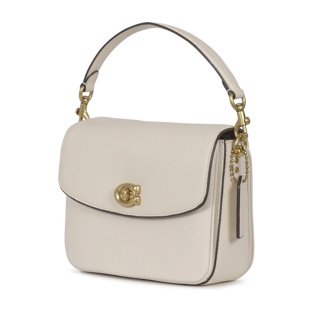 Coach Gepolijste Leren Crossbody Tas Beige Dames
