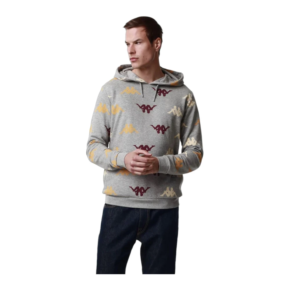 Kappa Hoodies Gray Heren