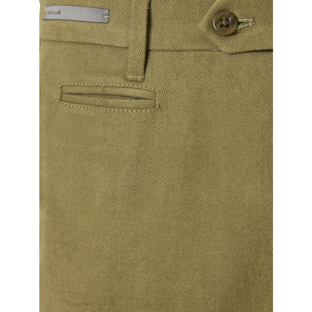 Corneliani Stretch katoenen broek met zakken Green Heren
