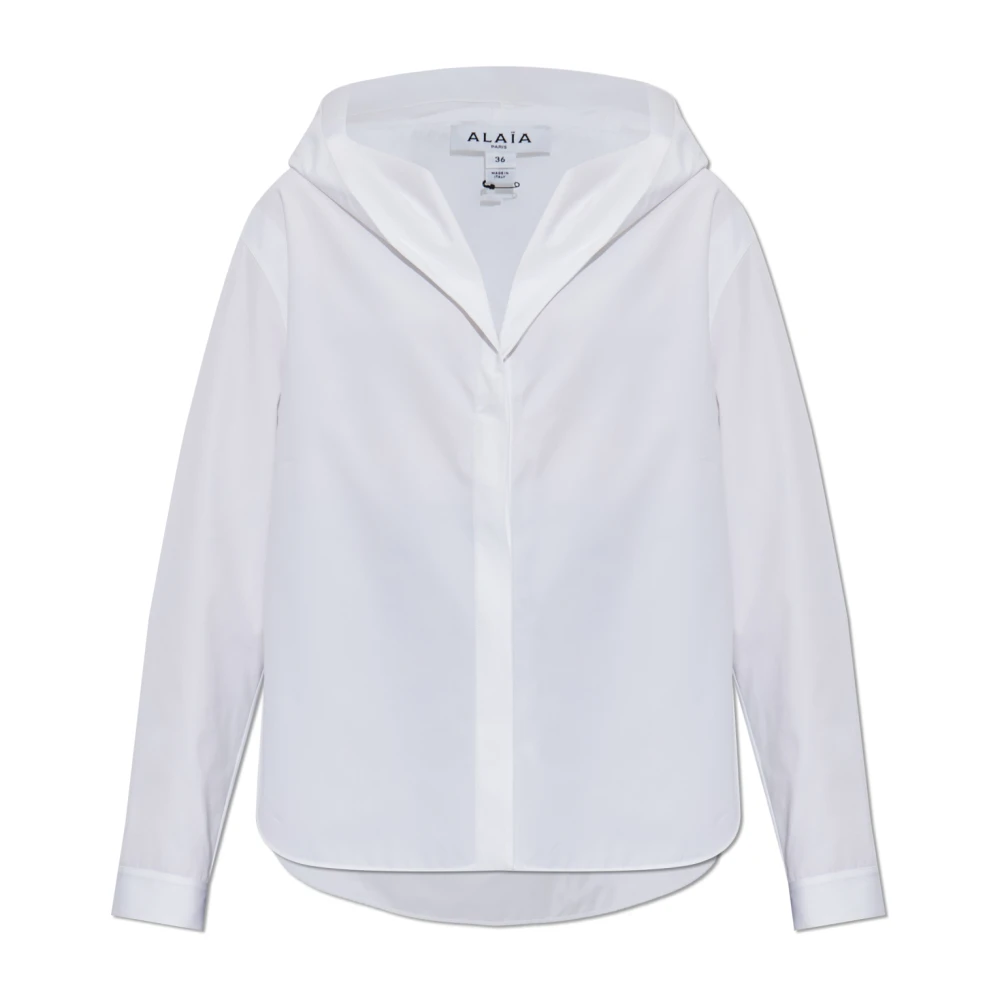 Alaïa Capuchonshirt White Dames