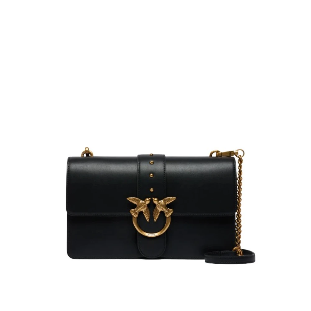 Pinko , Shoulder Bags, Female, Black, One Size, Love Bag One Medium Handbag