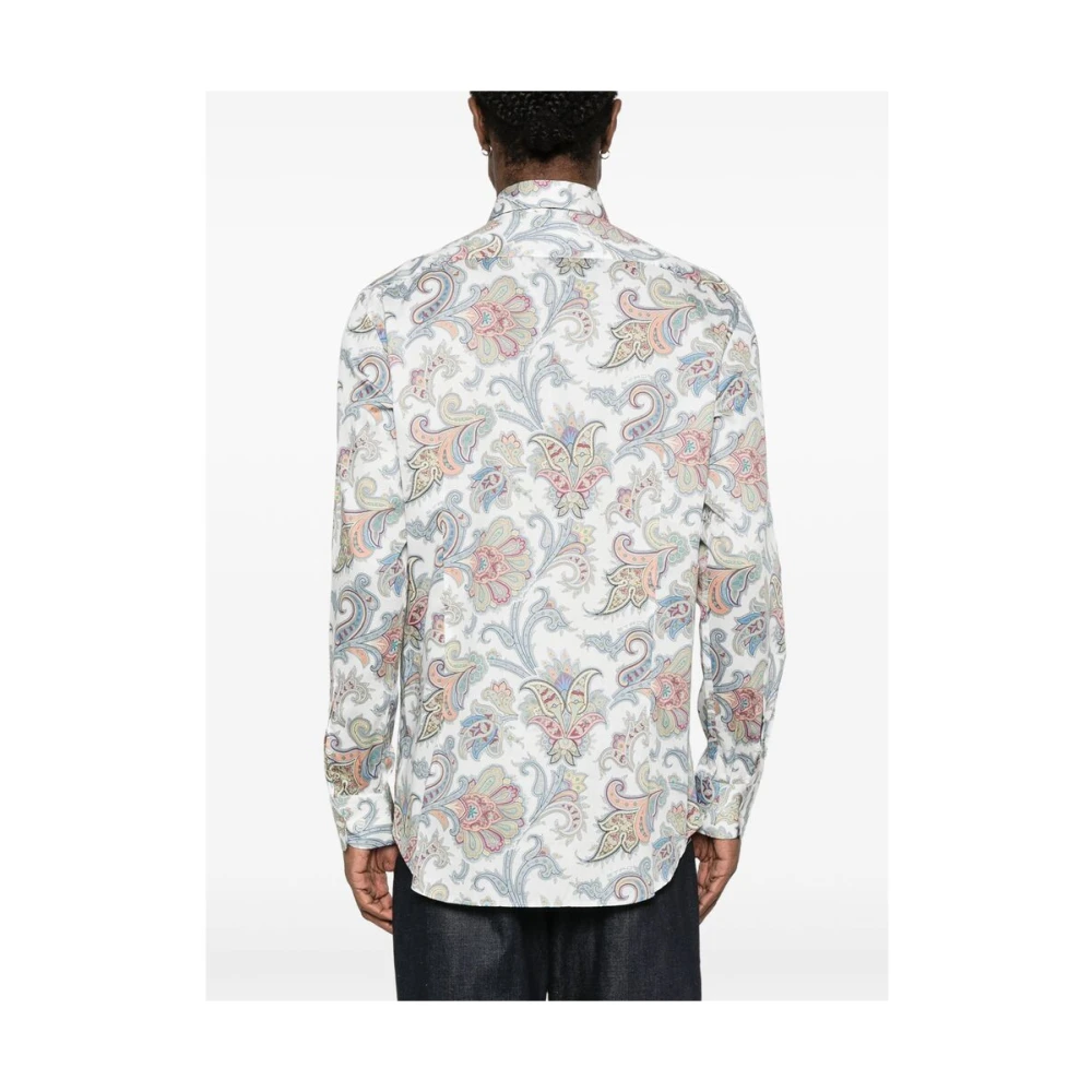 ETRO Witte Button-Up Overhemd Klassieke Stijl Multicolor Heren