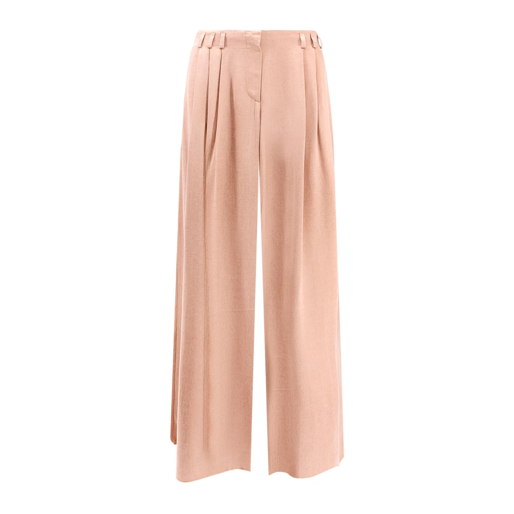 Giorgio Eco-Viscose Cupro Broek met Plooien Pink Dames