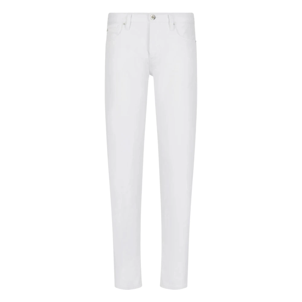 Emporio Armani Slim-Fit Jeans för Män White, Herr