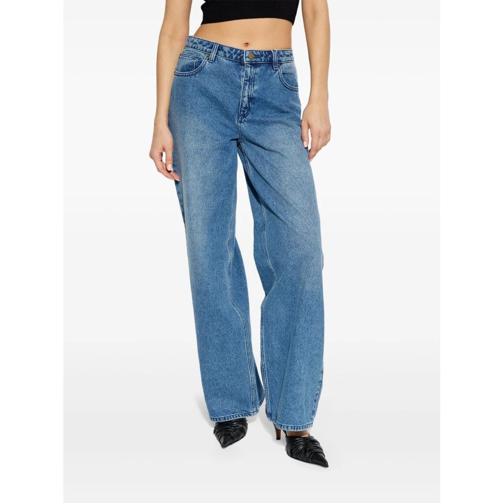 Michael Kors Wide Leg Jeans Union Wash Blue Dames