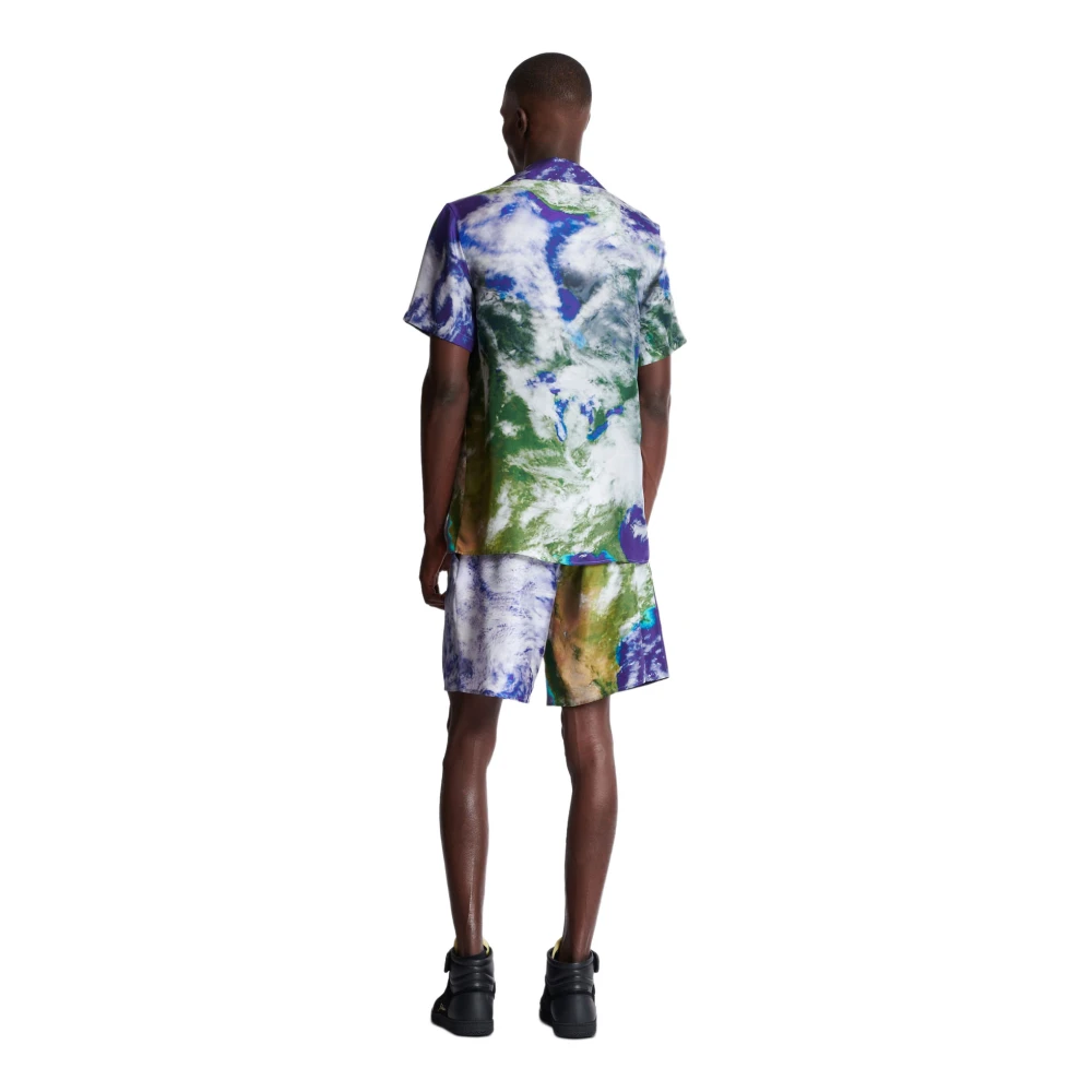 Balmain Pyjamashirt met aardprint Multicolor Heren