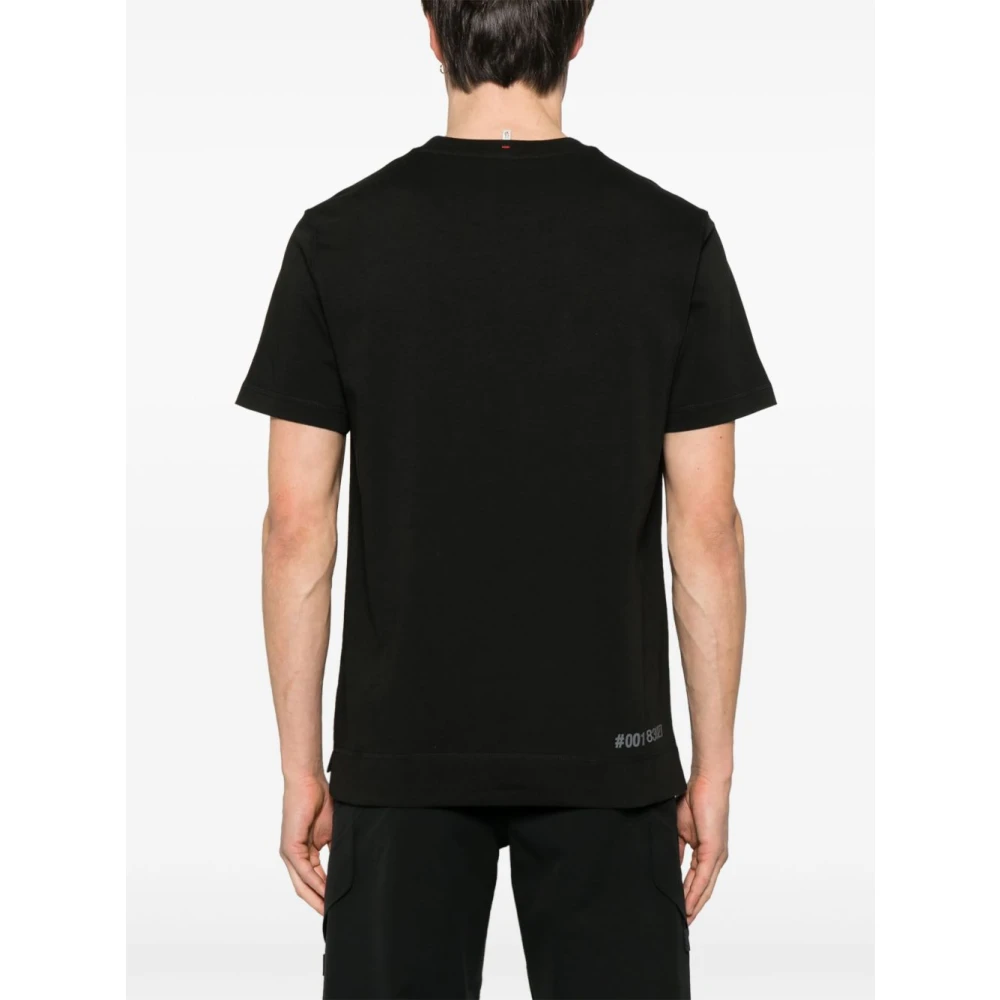 Moncler Zwarte T-shirt voor Mannen Stijlvol Black Heren