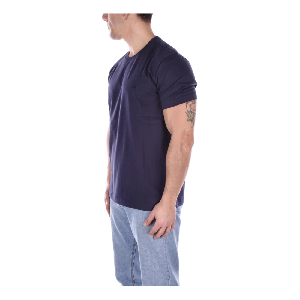Fay Blauw Logo Front T-shirt Blue Heren