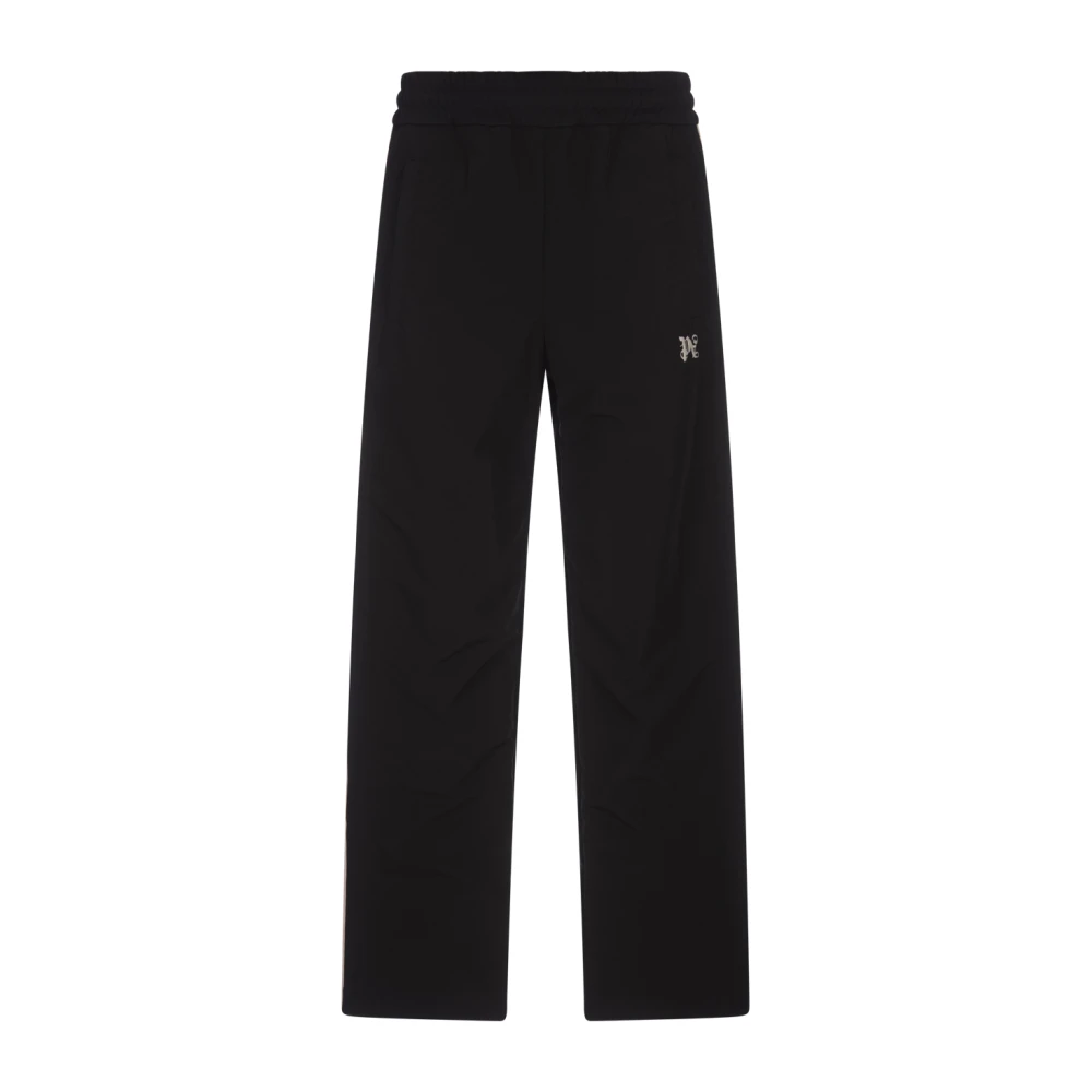 Palm Angels Zwarte Straight-Leg Joggers met Monogram Black Heren