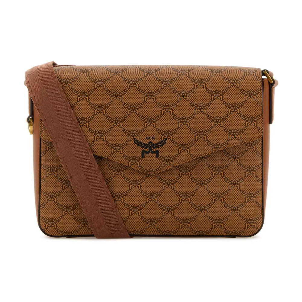 MCM Canvas Crossbody Tas Brown Heren