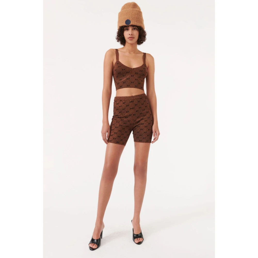 BAUM UND PFERDGARTEN Harlequin Crop Top Brown Dames