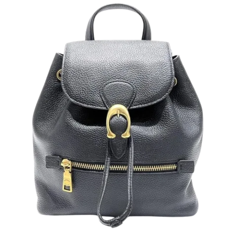 Coach Pre-owned Leather backpacks Black Dames