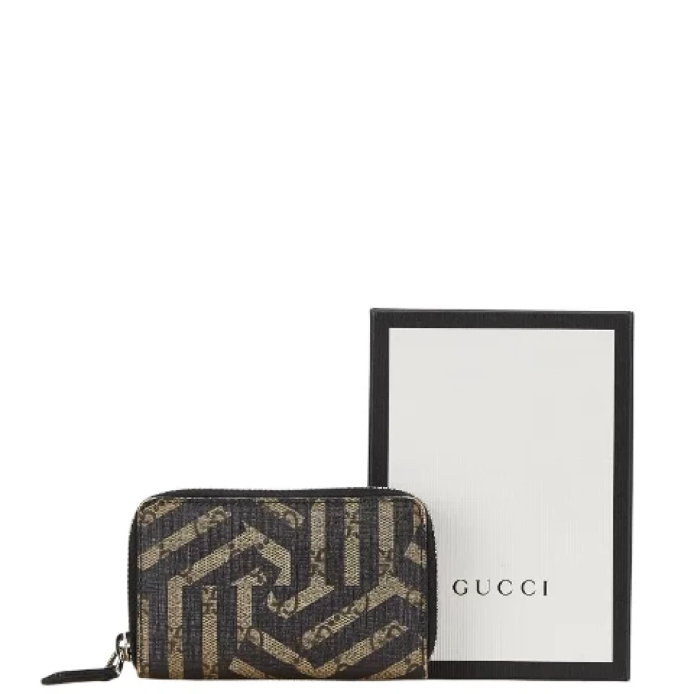 Gucci Vintage Pre-owned Canvas wallets Black Dames