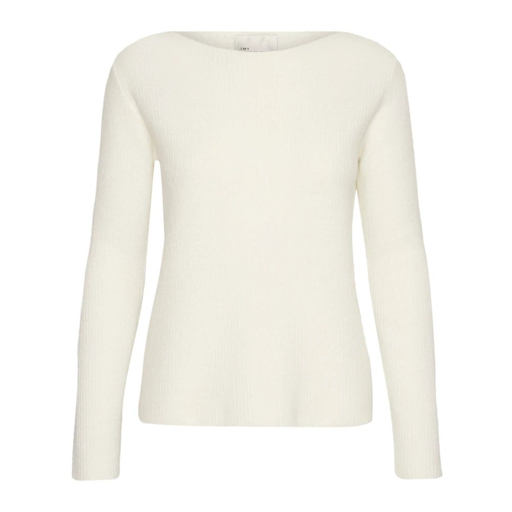 My Essential Wardrobe Snow White Stickad Pullover Tröja White, Dam