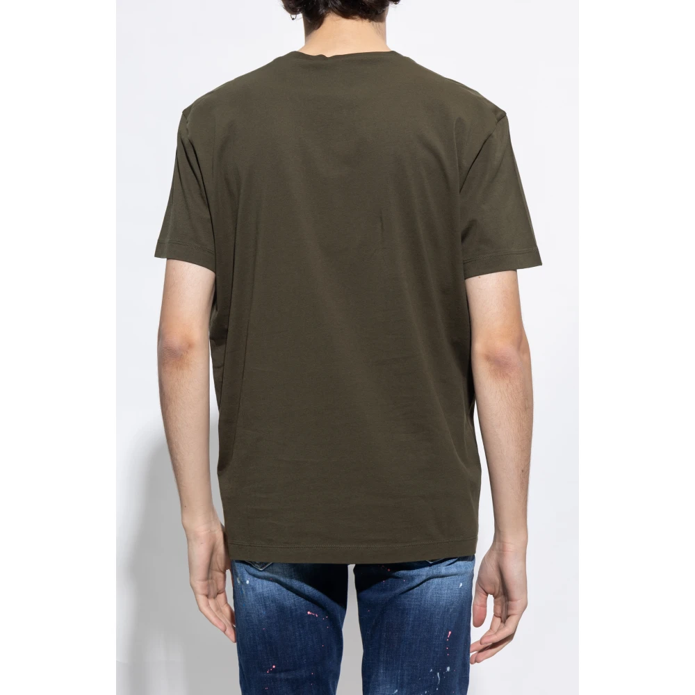 Dsquared2 Katoenen T-shirt Green Heren