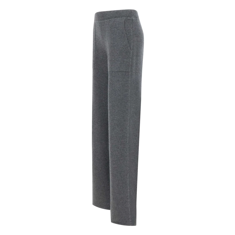 Kaos Zachte wolmix joggerbroek Gray Dames