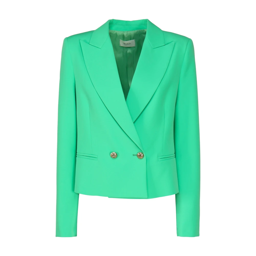ViCOLO Katoenen Blend Jassen Green Dames