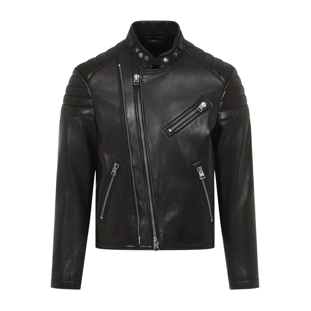 Tom Ford Zwarte Bikerjas Black Heren