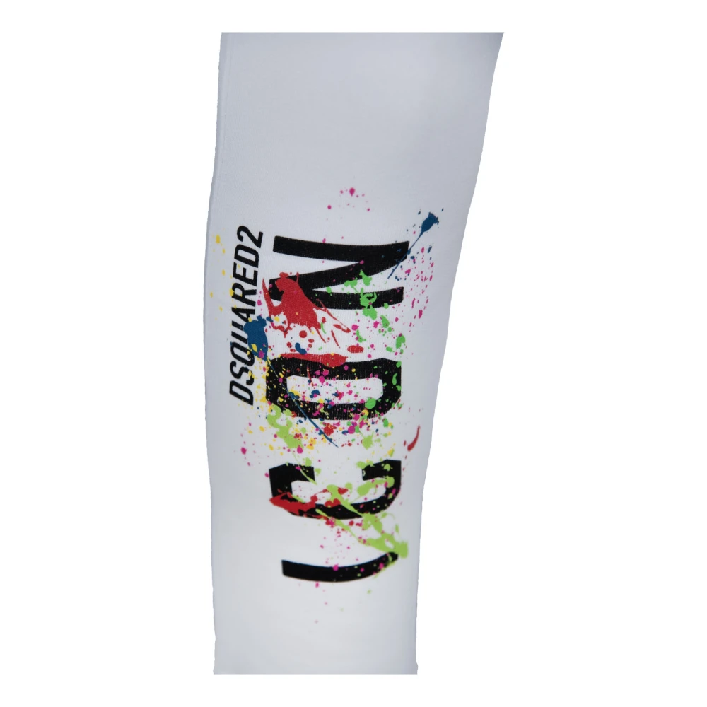 Dsquared2 Heren Sweatpants met zijzakken White Heren
