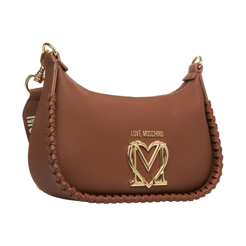 Love Moschino Bruine Schoudertas Mini Hobo Brown Dames
