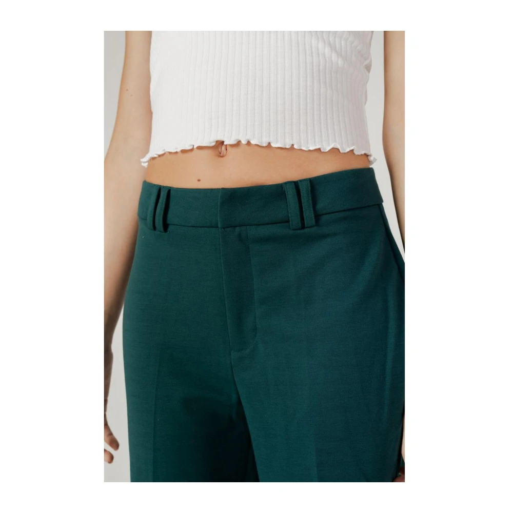 Only Groene polyester sigarettenbroek Green Dames