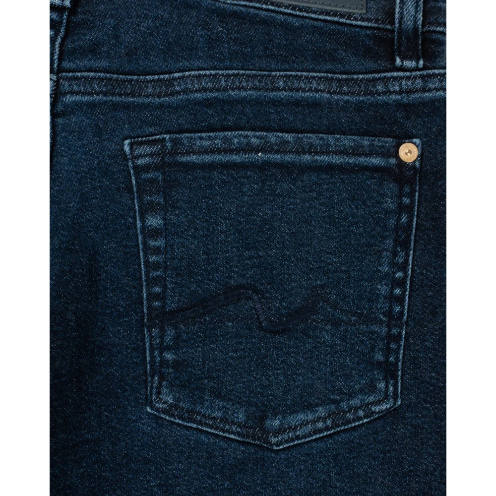 7 For All Mankind Vintage Wijde Pijp Jeans in Donkerblauw Blue Dames