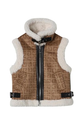 shearling-trim-vest
