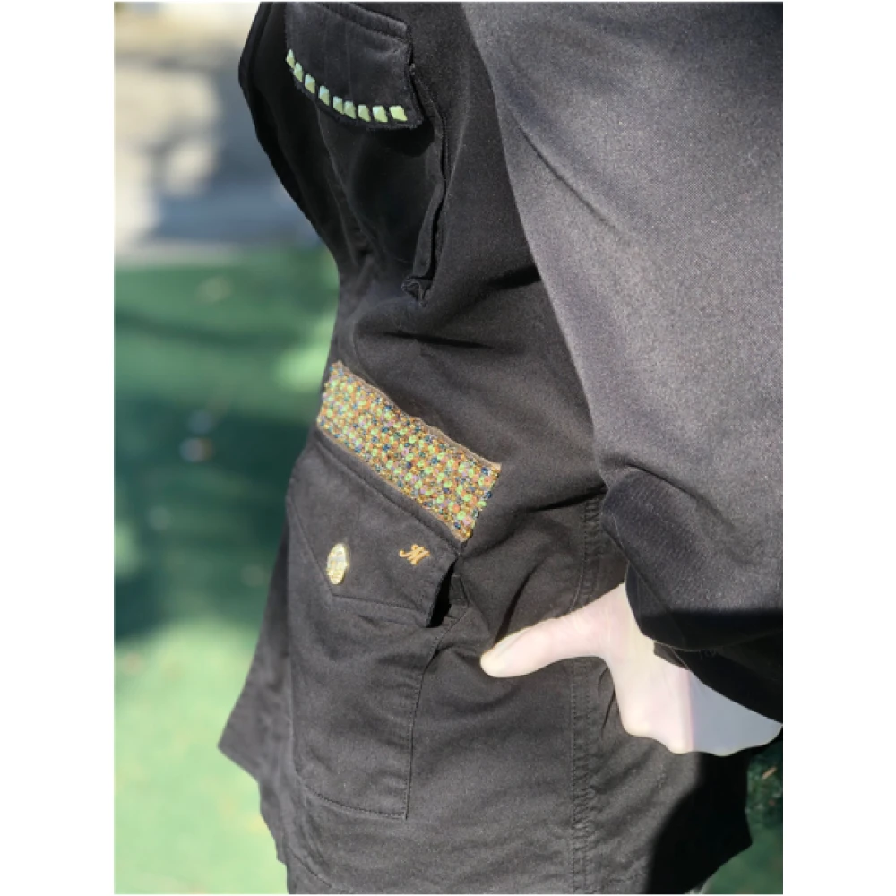 Mason's Elba Korte Jas met Getailleerde Kraag en Decoratieve Details Black Dames