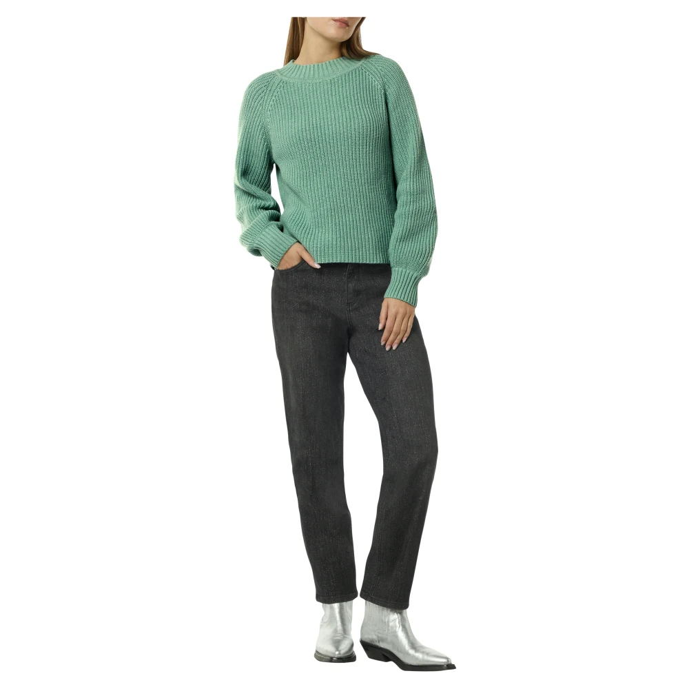 comma Relaxed Fit Gebreide trui Green Dames