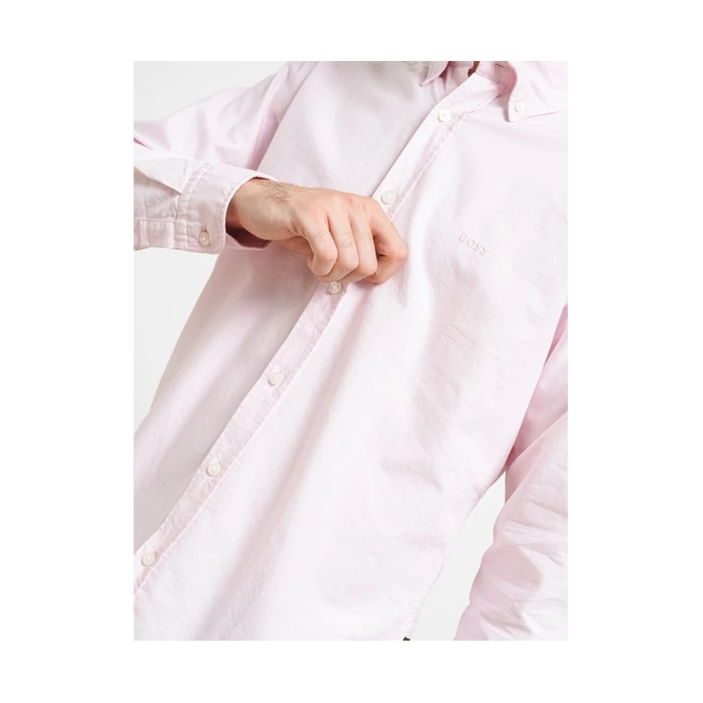 Hugo Boss Stijlvol Overhemd voor Mannen Pink Heren