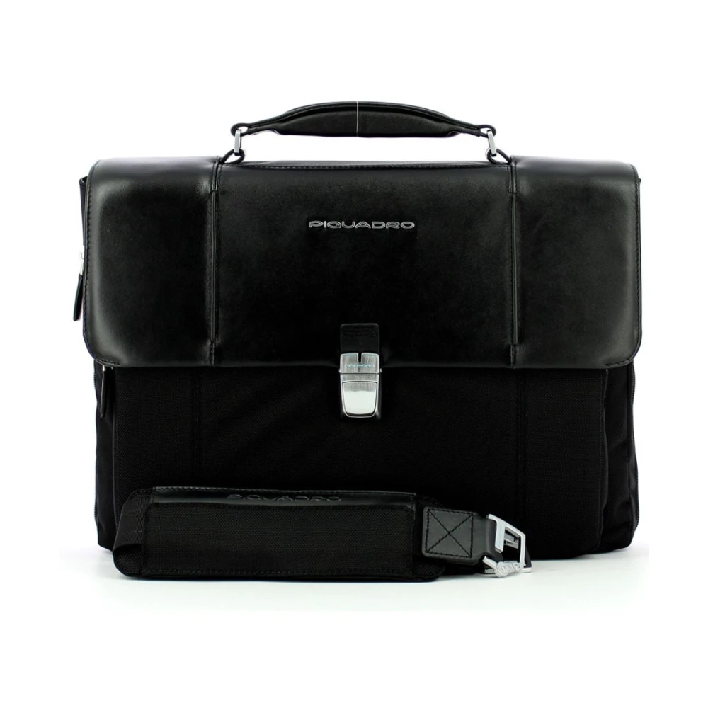 Piquadro Men's Black Expandable 13.0 Laptop Briefcase Link2 - Laptop Bags & Cases - One Size - Bags
