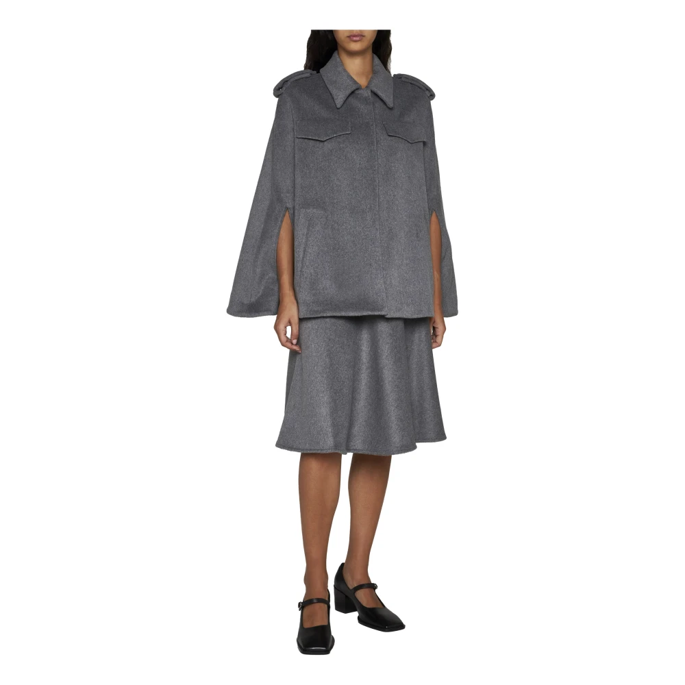 Blanca Vita Grijze A-lijn Flared Midi Rok Gray Dames