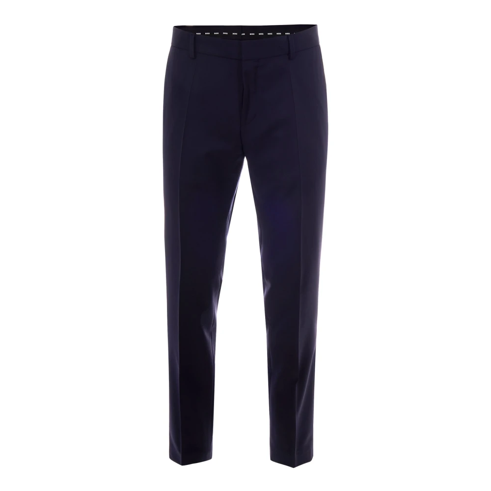 Boss Black Men's Blue Slim-Fit Trousers, 3XL, Chinos