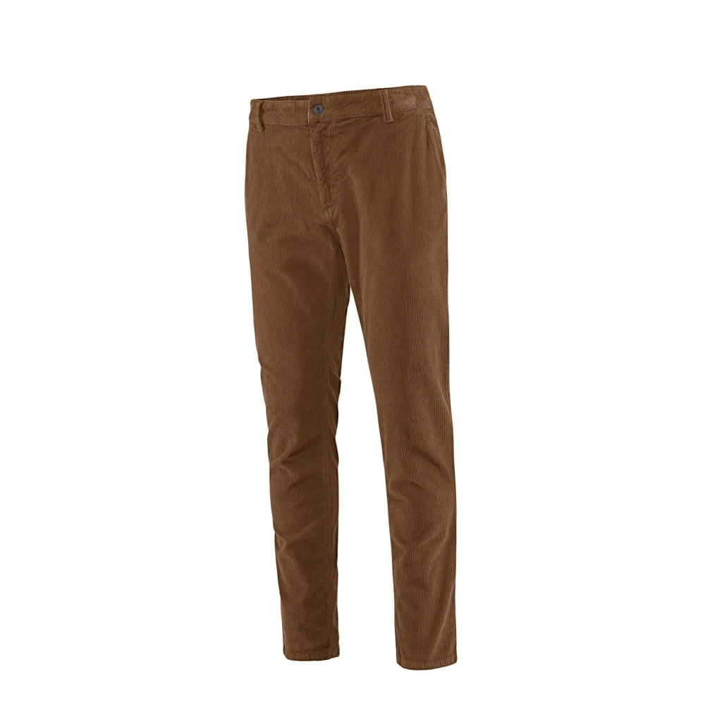 BomBoogie Corduroy Slim-fit Chino Broek Brown Heren