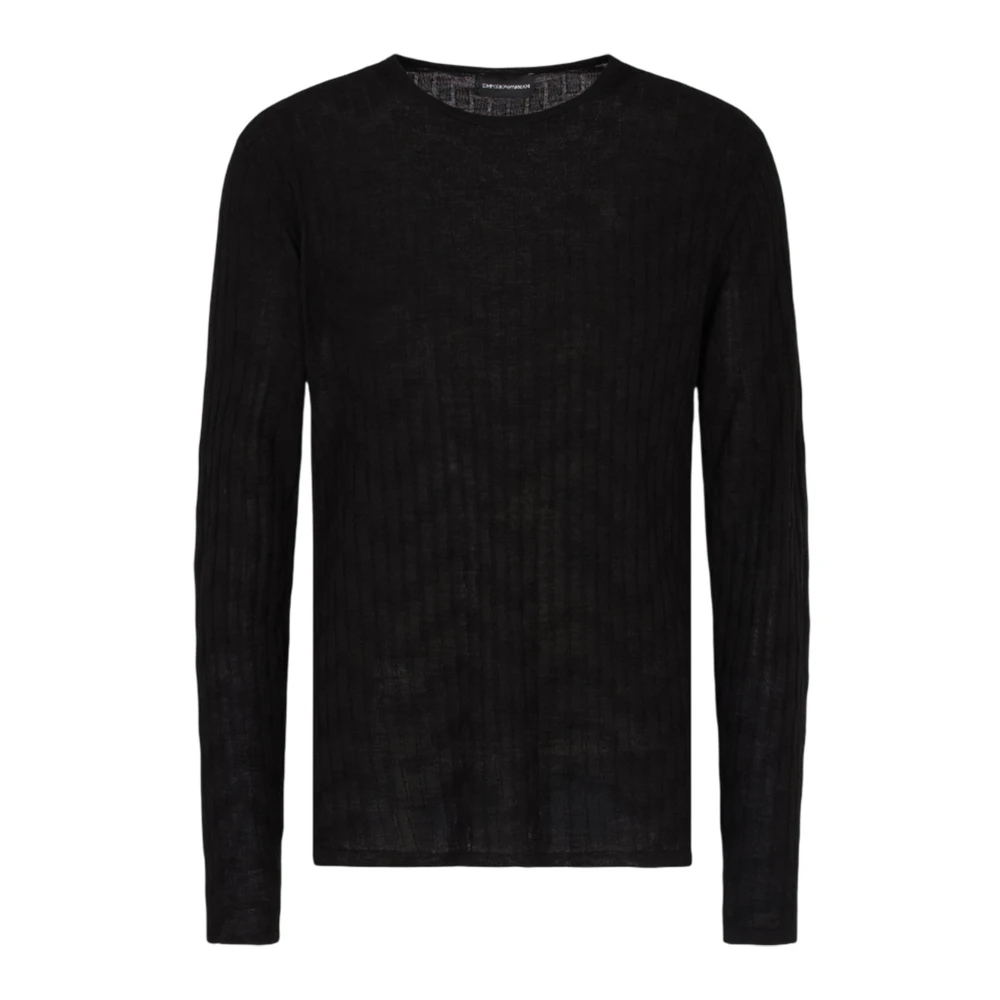 Emporio Armani Herren Schwarz Strickwaren, K, Sgröße: