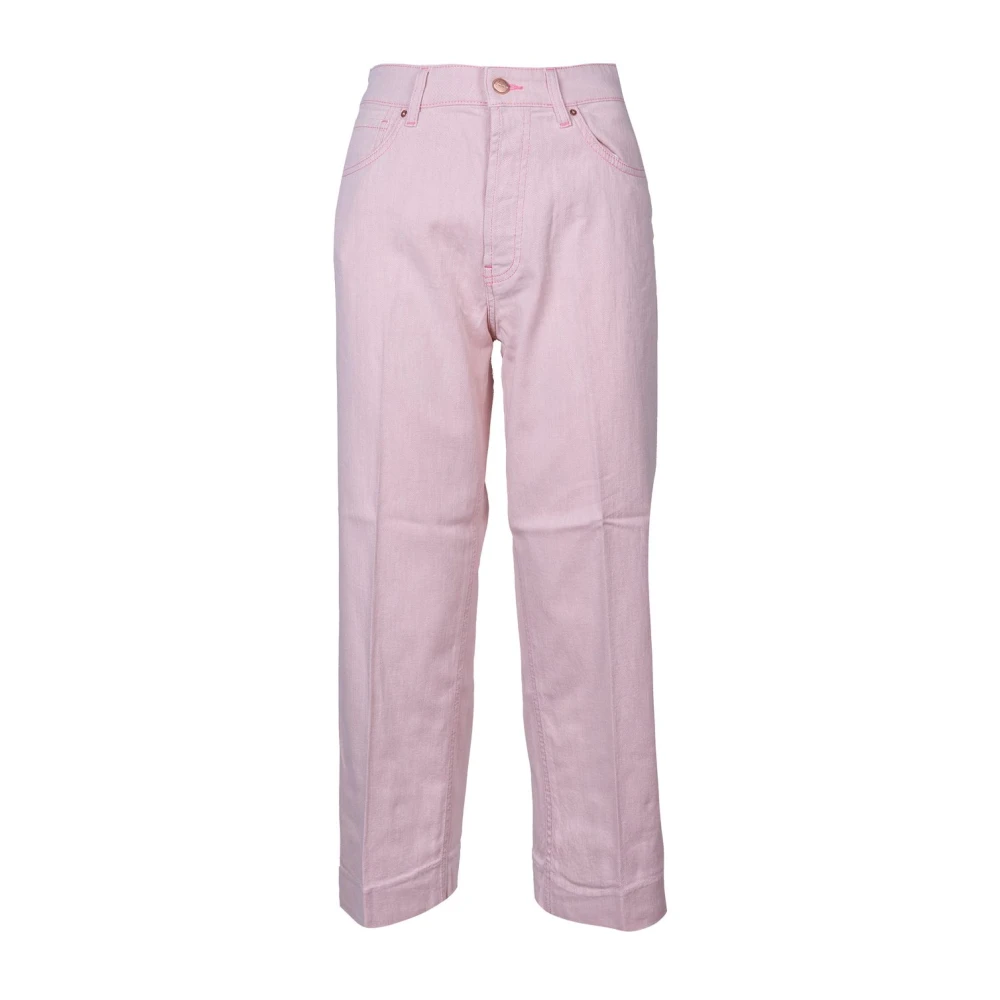 Don The Fuller Hoge taille wijde jeans Made in Italy Pink Dames