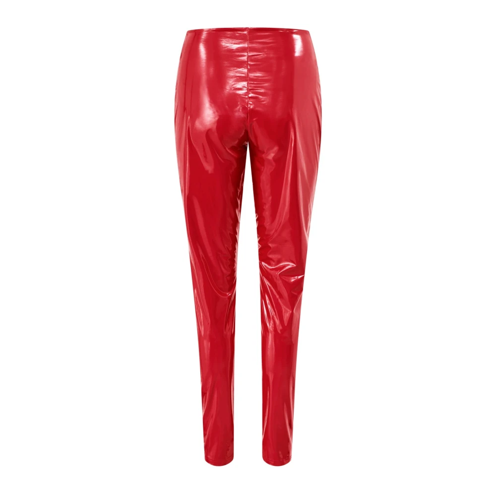 Cras Glanzende Statement Rode Broek Red Dames