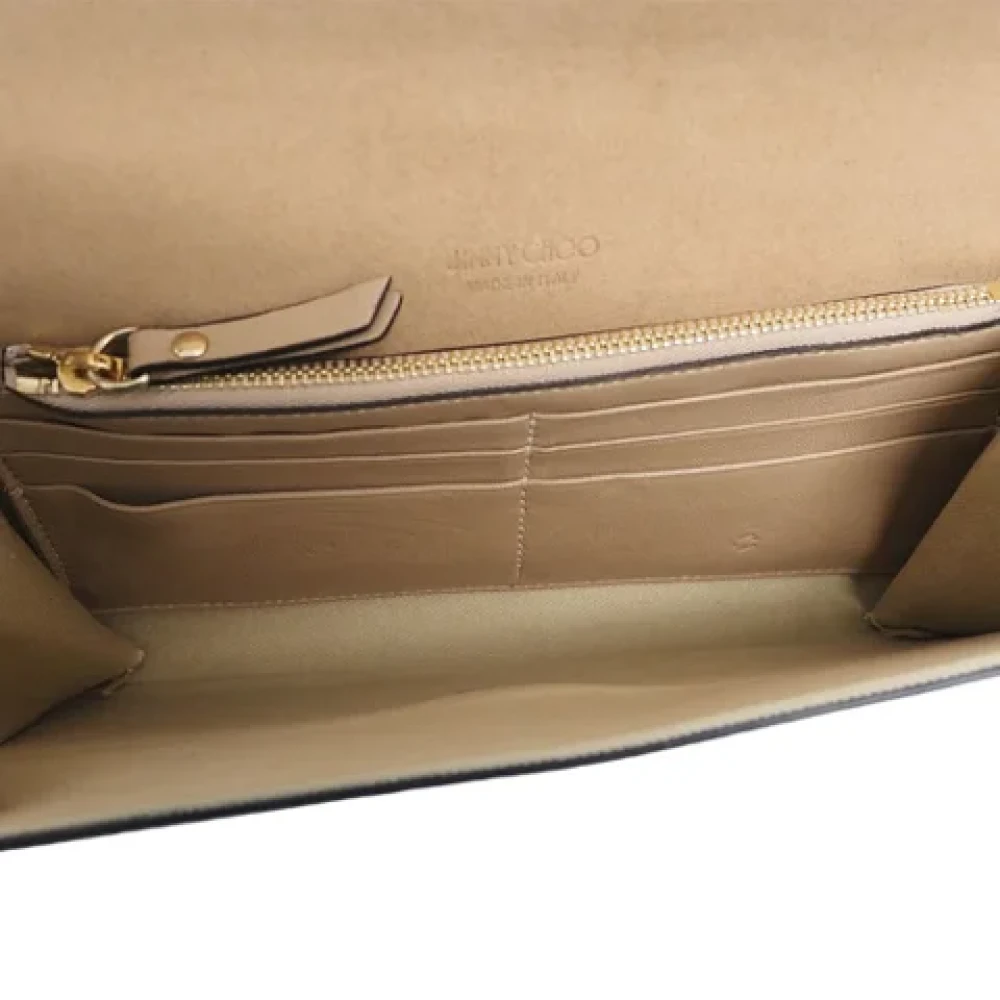 Jimmy Choo Pre-owned Leather shoulder-bags Beige Dames