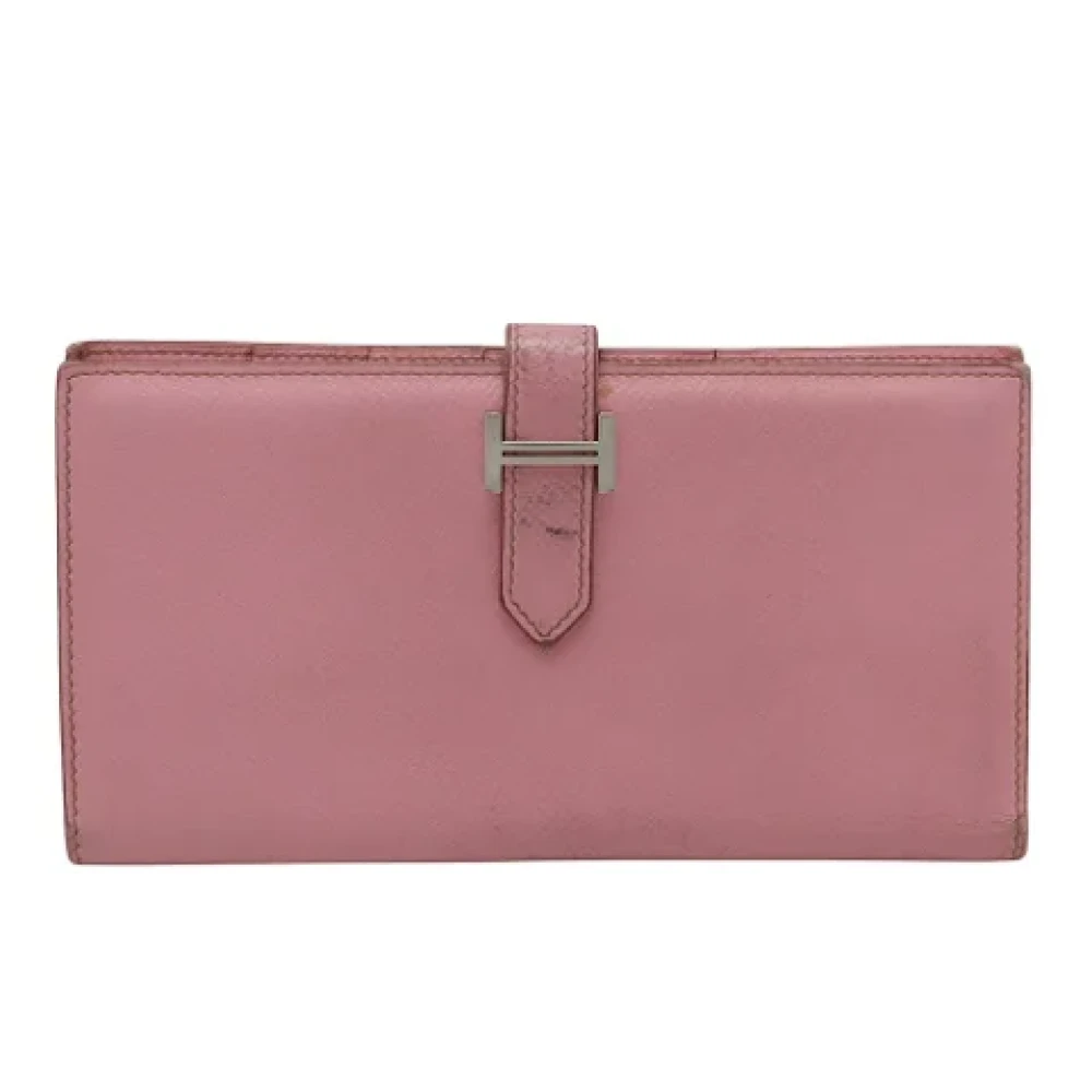 Hermès Vintage Pre-owned Leather wallets Pink Dames