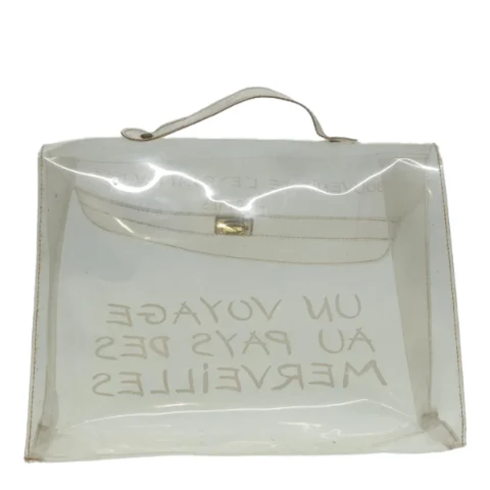 Hermès Vintage Pre-owned Vinyl handbags White Dames