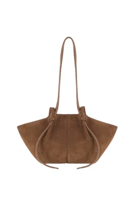 Lyxig Cognac Mocka Tote Väska