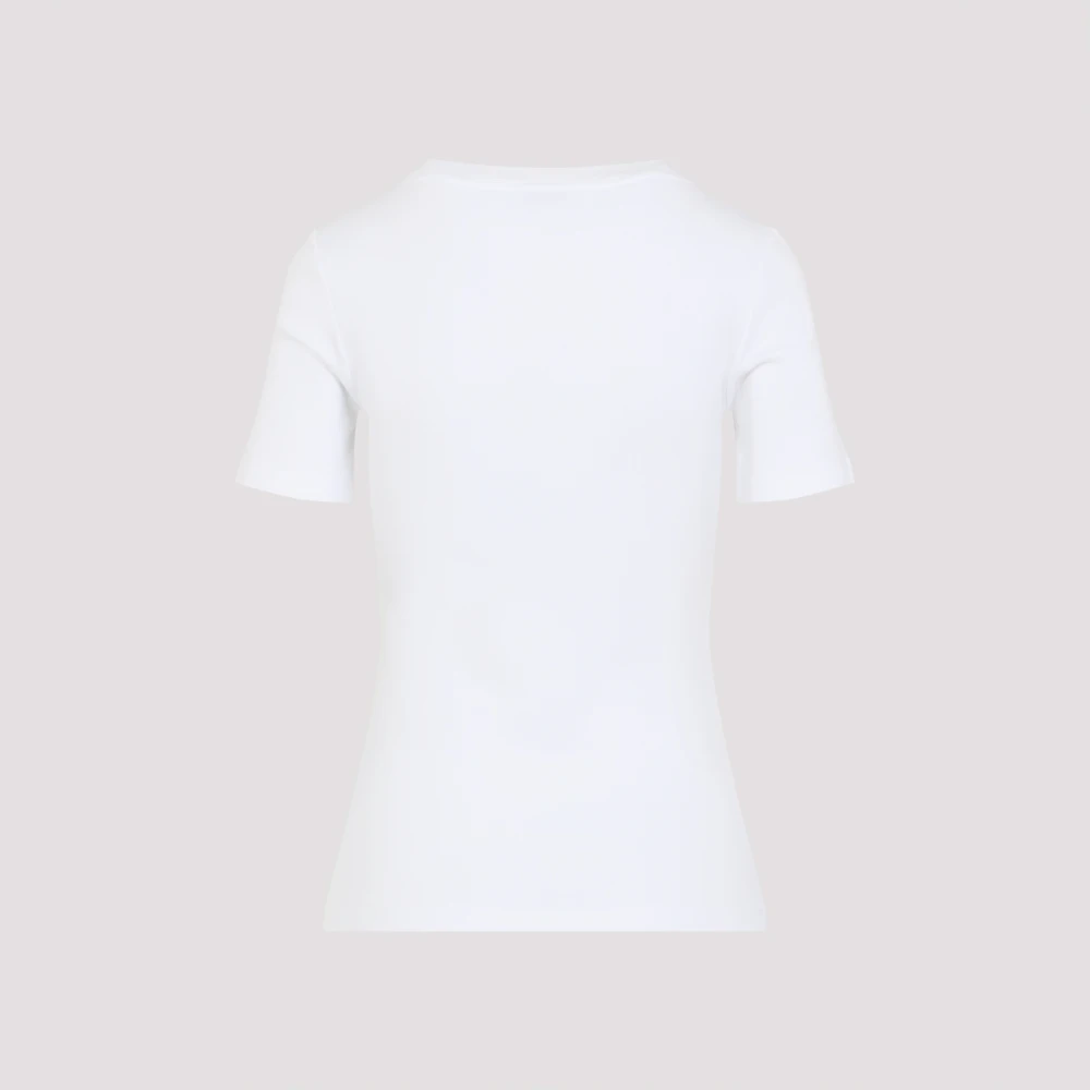 PESERICO Wit T-shirt met zijdeblend White Dames
