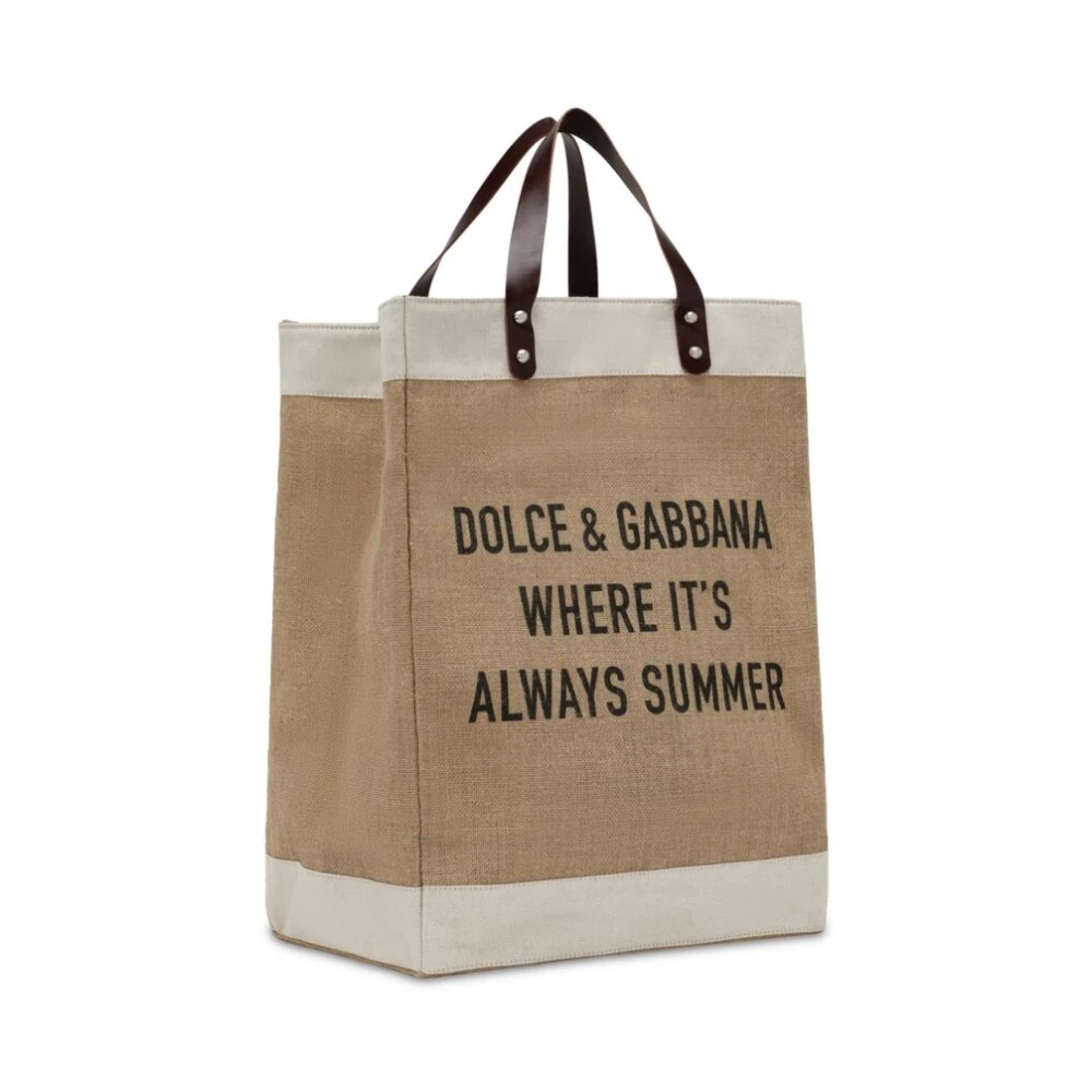 Dolce & Gabbana Logo Print Bum Bag Beige Heren