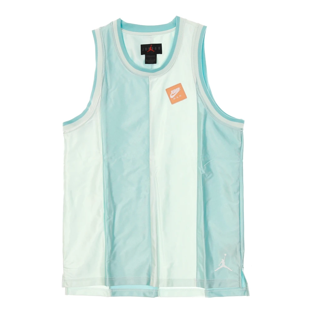 Jordan Basketbal Tanktop met Asymmetrische Zoom Green Heren