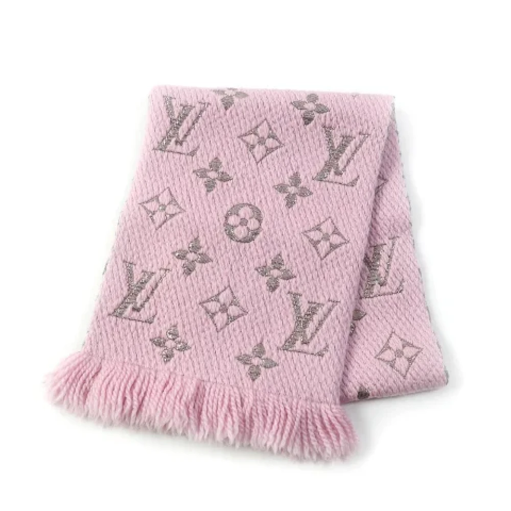 Louis Vuitton Vintage Pre-owned Wool scarves Pink Dames