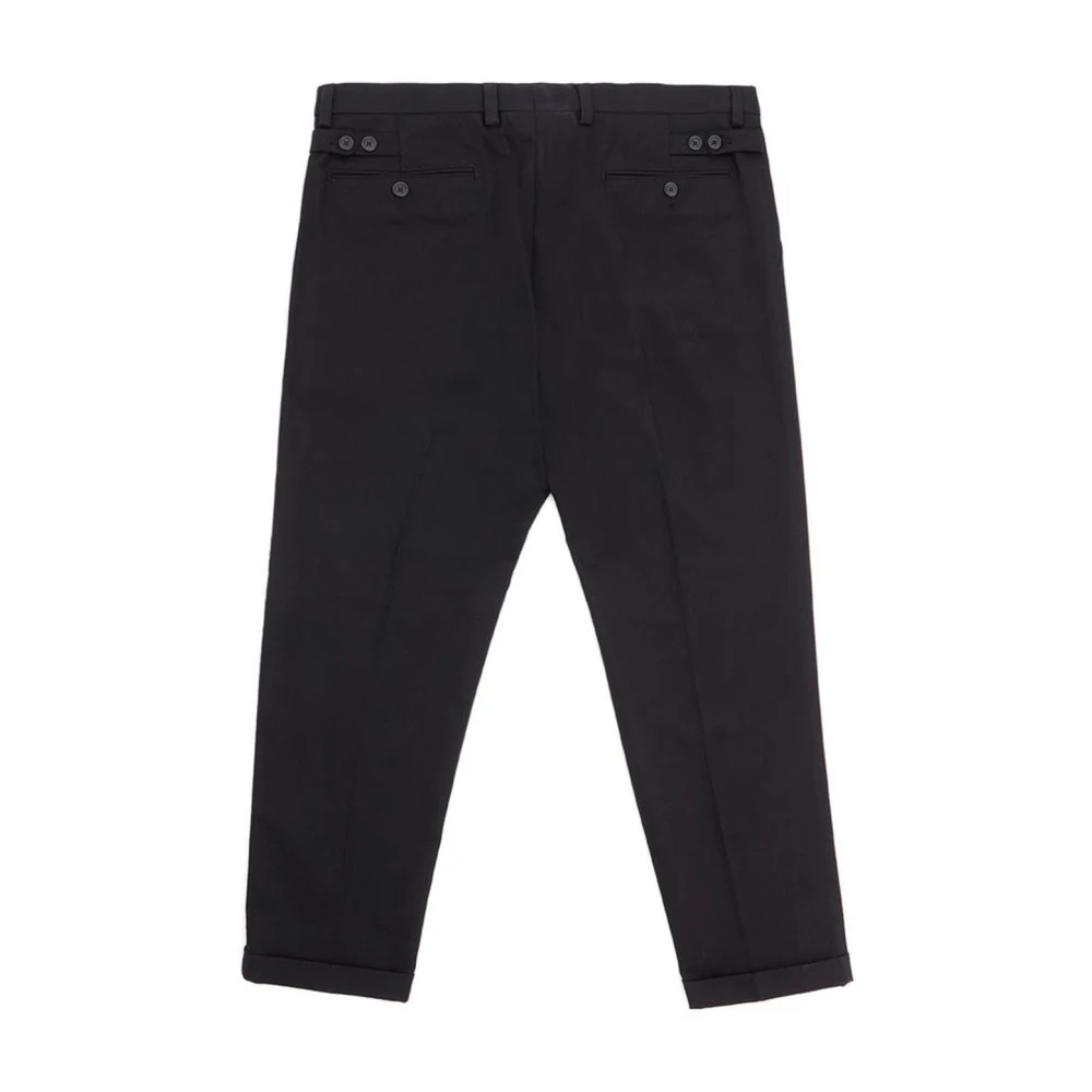 Dolce & Gabbana Zwarte katoenen broek met tijdloze elegantie Black Heren