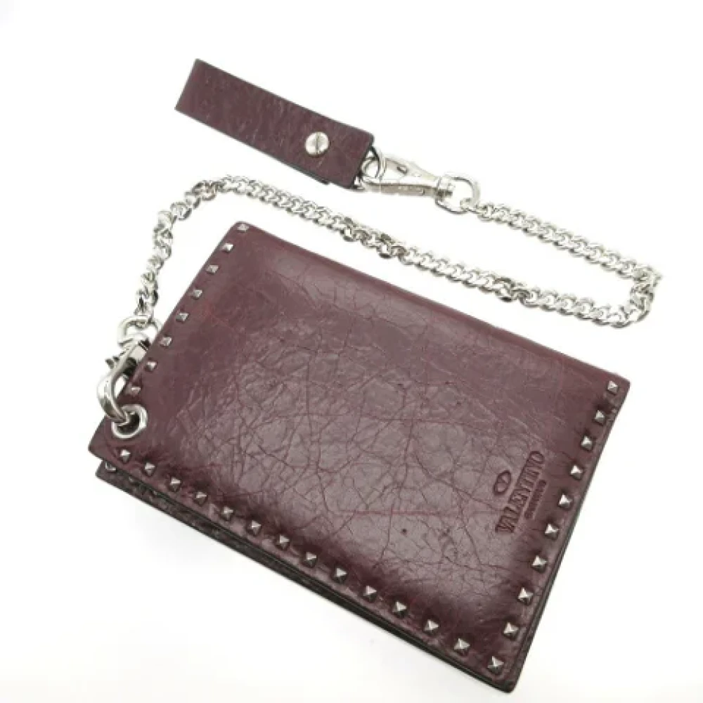 Valentino Vintage Pre-owned Leather wallets Brown Dames